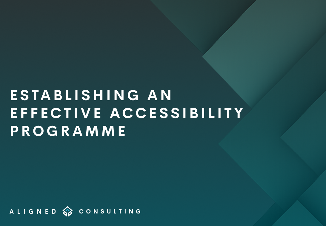 Establishing an Effective
                Accessibility Programme